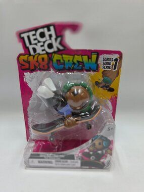 Tech Deck Sk8 Crew Series 1 Handstand Shred Pack Pack Rider Green Headphones